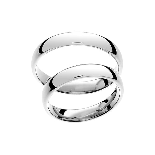 Thick classic white gold wedding ring