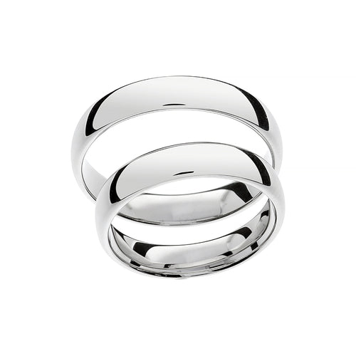 Timeless thick  white gold wedding ring