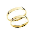 Timeless thin yellow gold wedding ring