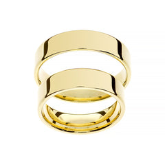 Anillo de boda clásico macizo de oro amarillo.