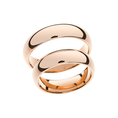 Wide rose gold wedding ring