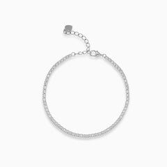 Pulsera tennis de plata con cubic zirconia.