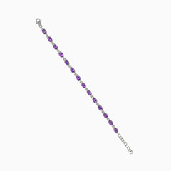 Tennis-Armband mit Amethyst