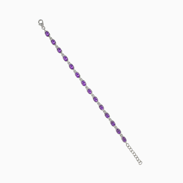 Tennis-Armband mit Amethyst