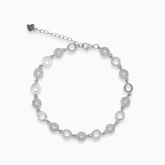 Pulsera de plata con círculos