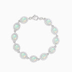 Silver royal opal bracelet