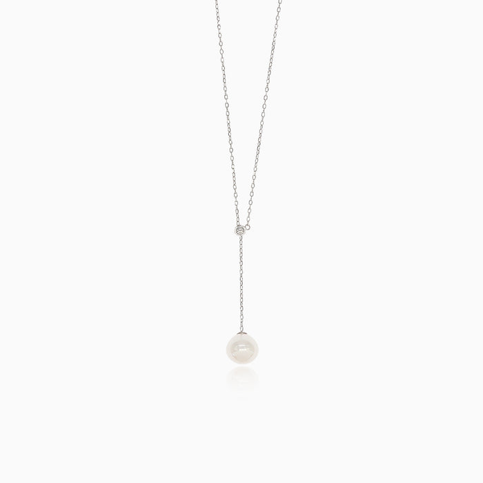 Collar de plata con hermosa perla