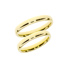 Elegante anillo de boda de oro amarillo liso