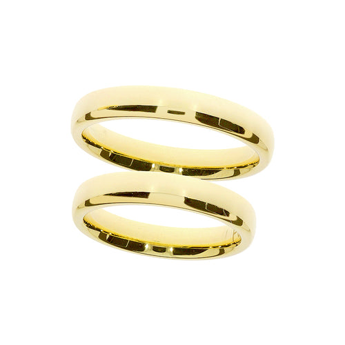 Classic wide yellow gold wedding ring