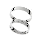 High polished white gold wedding ring