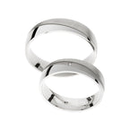 Solitaire half and half white gold wedding ring