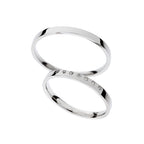 Thin high polished white gold wedding ring