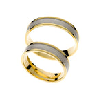 Elegant two-tone gold wedding ring