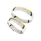 Elegant two-tone gold wedding ring