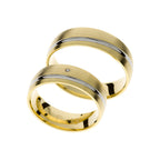 Elegant two-tone wedding ring