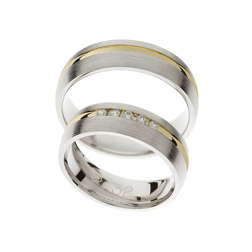 Dual gold wedding ring