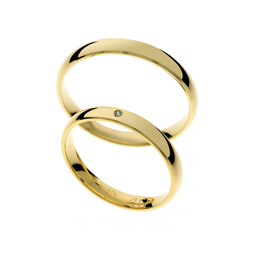 Classic tiny gold wedding ring