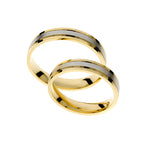 Two-tone gold wedding ring