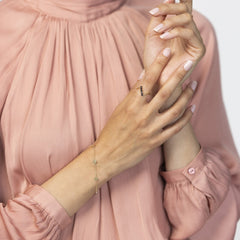 Eleganter 5-Steine-Goldring