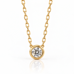 White Gold Diamond Solitaire Necklace