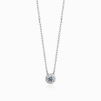 White Gold Diamond Solitaire Necklace