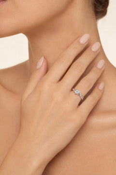 Sterling Silver Heart Infinity Ring