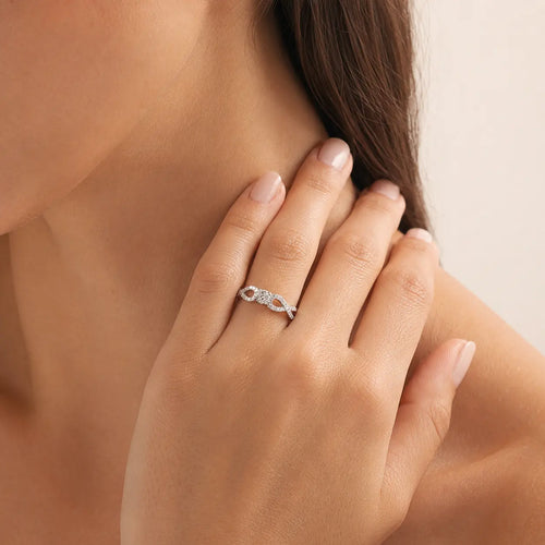 Sterling Silver Infinity Zirconia Ring