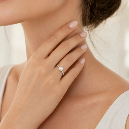 Sterling Silver Celeste Pavé Ring