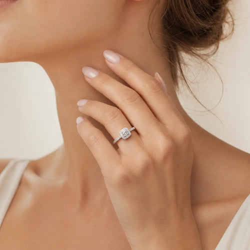 Sterling Silver Triple Loop Pavé Ring