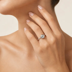Sterling Silver Bezel-Set Cubic Zirconia Ring