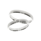 Matte classsic white gold wedding band