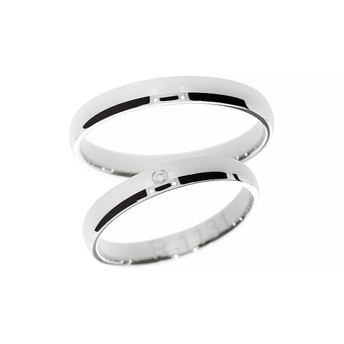 Classic white gold wedding band