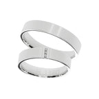 White gold tension set wedding ring