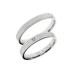 White gold wedding ring with matte finish