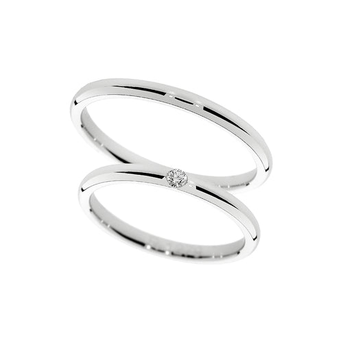 White gold classic thin wedding ring