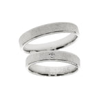 White gold glittering wedding ring