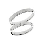 White gold wedding ring with sparkling finish