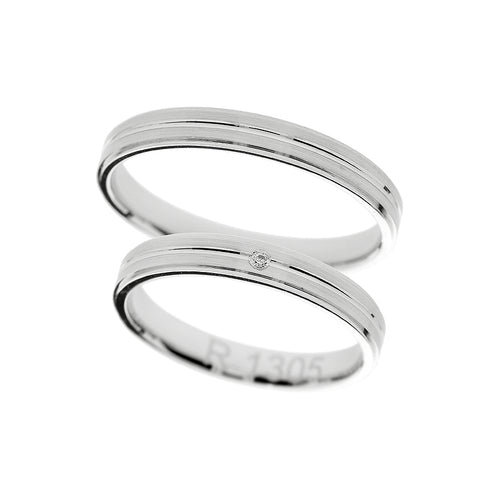 Elegant white gold wedding ring