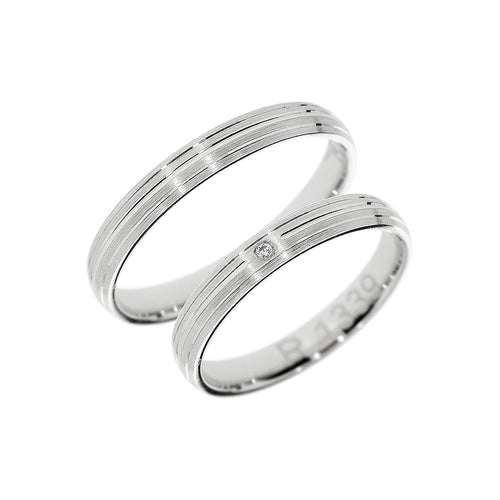 Simple and elegant white gold wedding ring