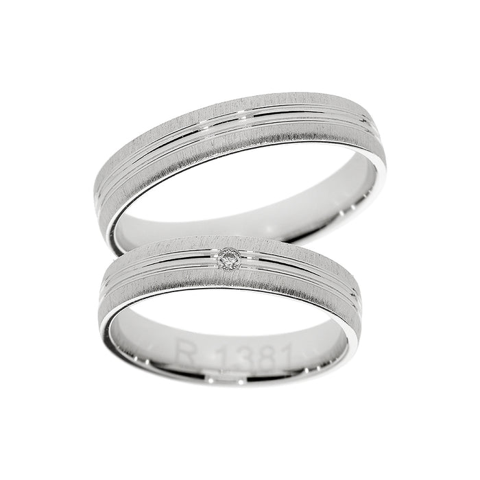 Classic wedding white gold ring