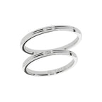 Minimalist white gold wedding ring