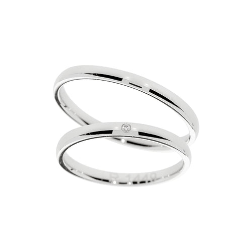 Classic thin white gold ring