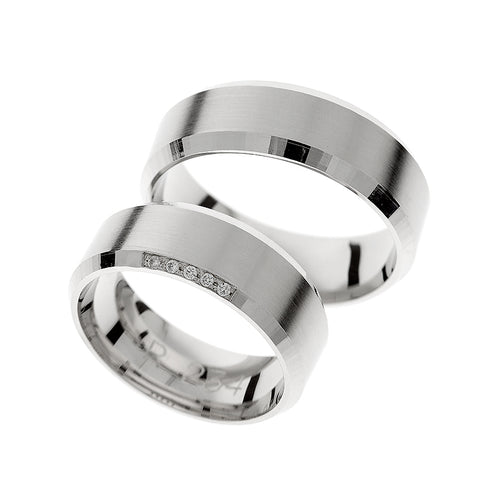 White gold wedding design rings