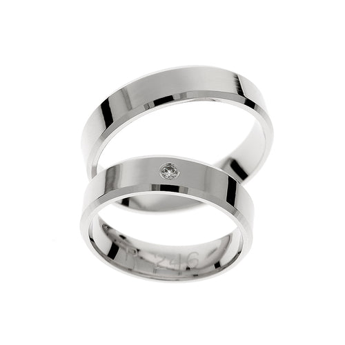 White gold solitaire wedding ring