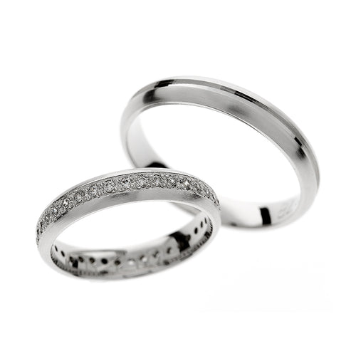 White gold eternity wedding ring