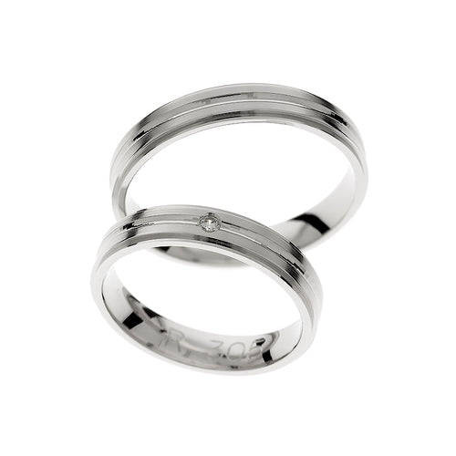 Thin white gold wedding ring