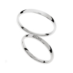 Anillos de boda simples finos de oro blanco