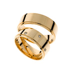 Massive yellow gold wedding rings