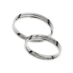 Thin polished white gold wedding ring