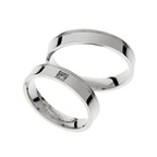 Modern white gold wedding bands